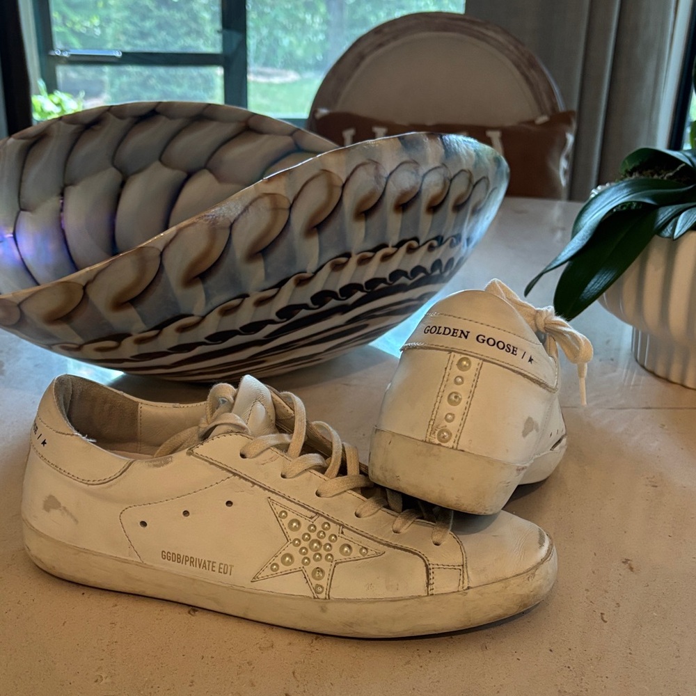 Golden Goose Cream Star Sneakers